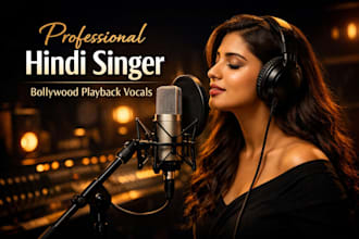 record and write hindi vocals or bollywood playback singing for your song