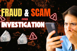 do osint investigation on social media scams, fraud, and harassment