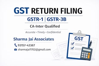 file gstr 1, gstr 3b and gst returns accurately in india
