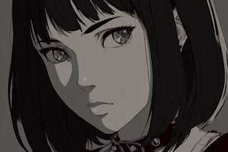create anime and manga character illustration