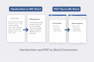 handwritten notes to word conversion