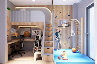 create photorealistic 3d interior renders and custom furniture design