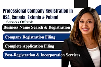 incorporate your, company registration in USA, canada, estonia, poland