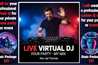 create a professional custom dj mix for your party or event