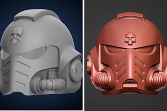 3d print and paint, ship your 3d mask 3d helmet armor for 3d  printing