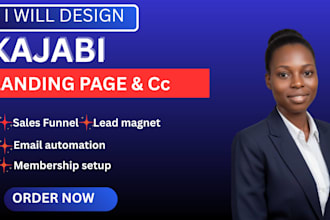 design kajabi online course, kajabi sales page, kajabi funnel and kajabi