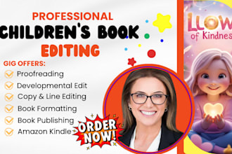 write or edit children story book, children book editor proofreader short story