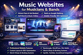 do bandzoogle music band website artist podcast dj studio on wix domain ranking