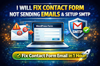 fix contact form not sending emails and setup SMTP
