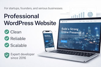 build a professional wordpress website for startups and serious businesses