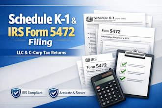 prepare accurate schedule k 1 and irs form 5472 tax filings