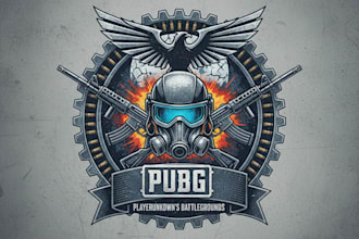design a professional pubg gaming logo