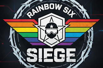 design a professional rainbow six siege gaming logo