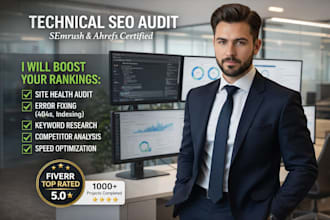create website SEO audit using moz pro, ahref and semrush