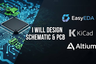 design schematic and pcb design in easyeda kicad altium