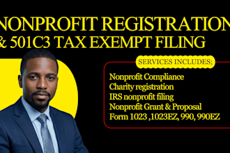 do US nonprofit llc registration, 508c1a 501c3 tax exempt, ein, bylaws, 1023 990