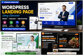 responsive wordpress landing page using elementor