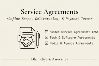 review and negotiate service agreements for your business