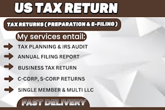 prepare annual reports, ein number, us tax filing, income tax return