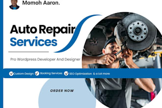 build an auto service website design with service details