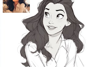 portrait into a disney style cartoon