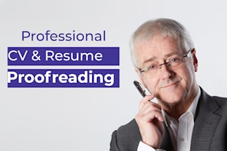 professionally proofread and edit your CV or resume