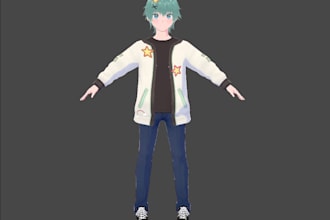 fix and create 3d vroid avatars, vrchat rigging, convert vrchat avatar, mmd
