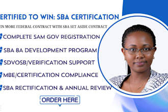 certified to win mbe, wbe, dbe, wosb, edvosb, sdb 8a, sdvosb, sba certification