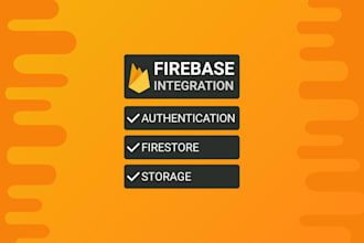integrate firebase auth, database, storage in your app