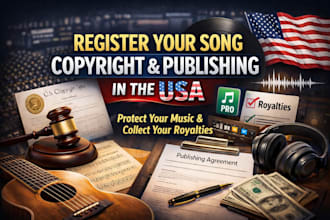 help you copyright and register publishing for your song USA