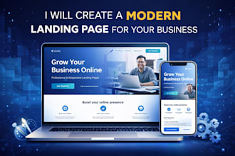 create a modern landing page for your business
