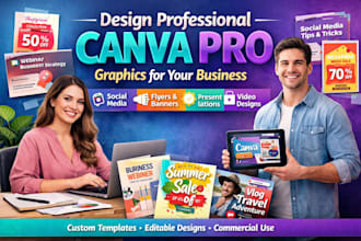 design professional canva pro graphics for your business