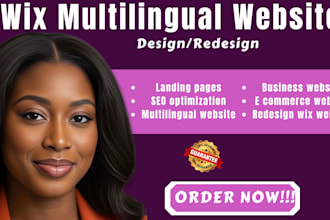 design redesign a multilingual wix website with SEO optimization