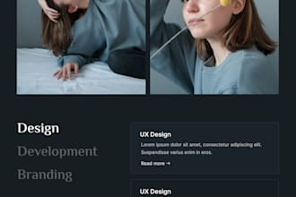 design modern website UI UX with clean and professional layout