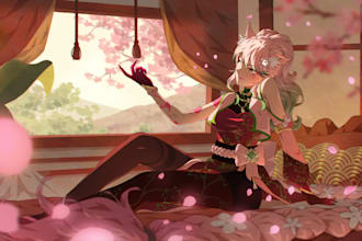 draw anime illustrations for you