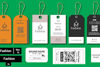 design modern clothing label, clothing tag and neck label