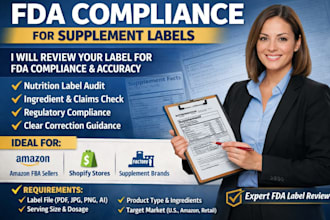 review your dietary supplement label for fda compliance and accuracy
