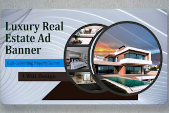 design luxury real estate ad banners