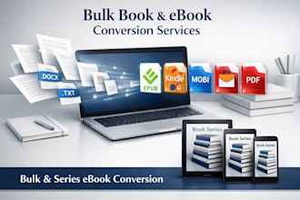 do bulk book conversion to epub kindle mobi and PDF formats
