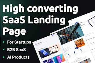 design high converting saas landing page UI UX for startups