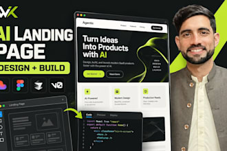 design and build an ai saas landing page with lovable cursor or v0