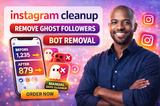 unfollow instagram ghost followers removal bot cleaup manual report