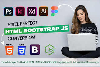 convert figma to html css, psd to html, figma to react and responsive web