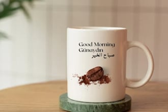 create a personalized romantic mug design for gifts