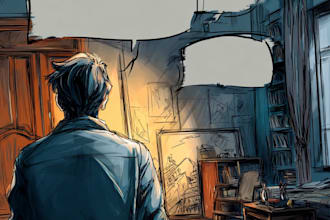 design comic book illustration with comic book