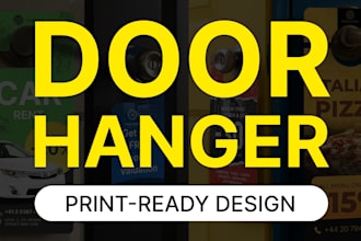 design a high converting door hanger, rack card or flyer