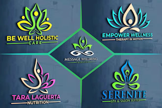 design beauty yoga spa skincare and meditation types of logo