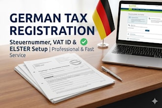 do german income tax bookkeeping vat corporate tax return fillings via elster