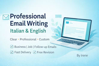 write professional emails in italian and english