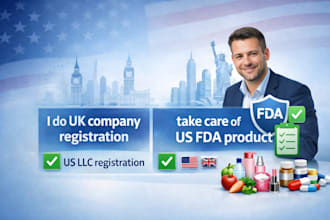 do UK company registration US llc registration take care of your US fda product